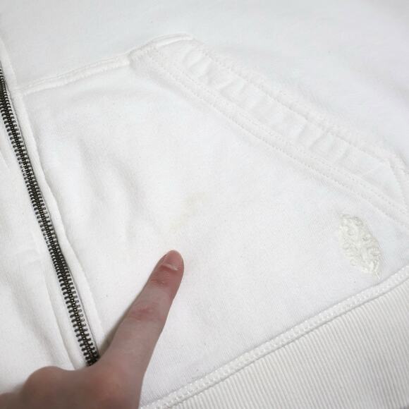 Free People Movement Wild At Heart White Cropped Full Zip Hoodie L Beach Lounge - Picture 10 of 11